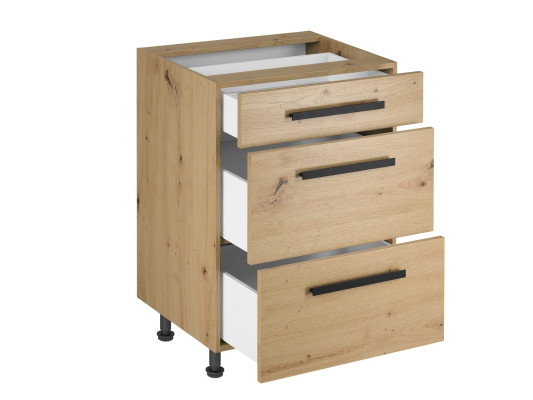 Mobil træskab med skuffer