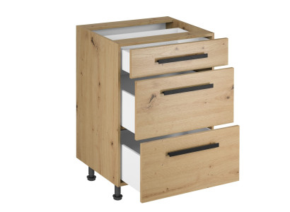 Mobil træskab med skuffer