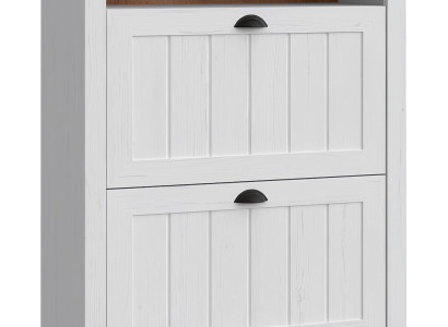 Sko skab med døre, sko skab, møbel med dobbelt skillevæg