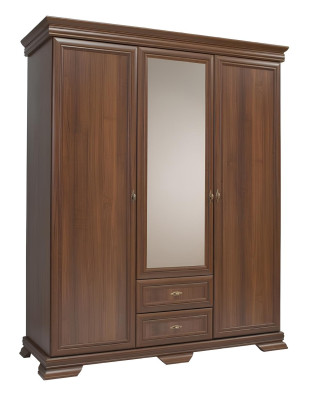 Stofskab med skuffer og tøjstang