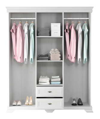 Stofskab med bøjler og skuffer