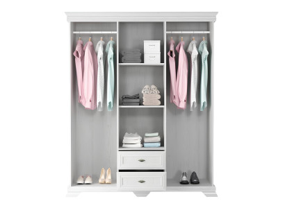 Stofskab med bøjler og skuffer