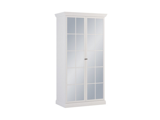 Tekstilskab med spejl, skab med to døre med spejl