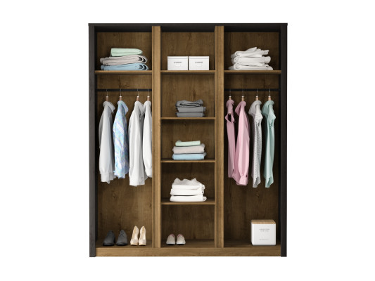 Tøjskab til værelset med træoverflade