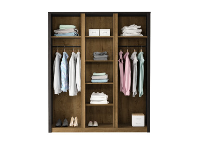 Tøjskab til værelset med træoverflade