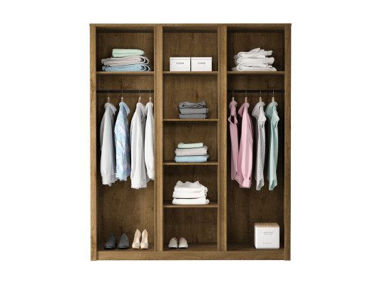 Tekstilskab med tøjstang, multifunktionelt