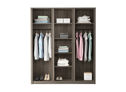 Soveværelsesarmoire, multifunktionel, i træmateriale