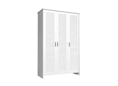 Tekstil garderobe med 2 stabile stænger til tøj