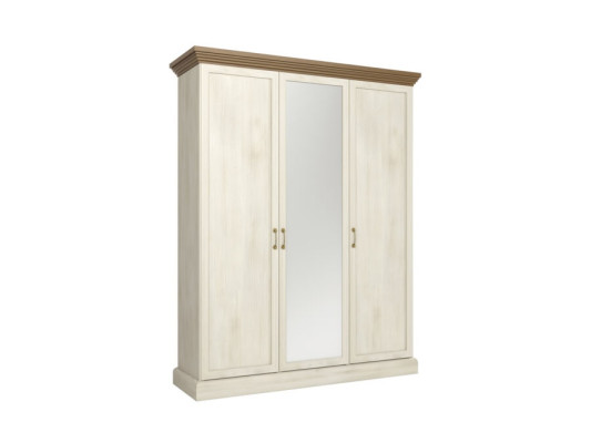 Multifunktionel tekstilskab med spejl og 2 tøjstænger