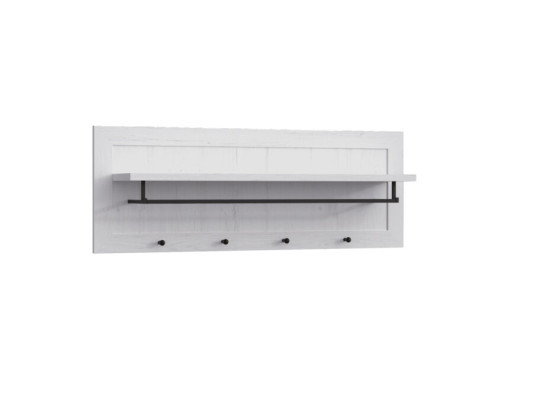 Vægmonteret tøjstativ med hylde