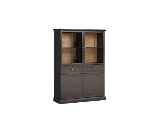 Buffet med vitrineskab og 2 skuffer