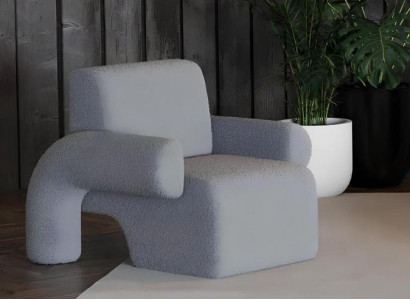 Moderne lænestol til et hyggeligt interiør