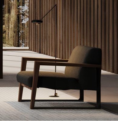 Moderne design lænestol, polstret model til et komfortabelt stue