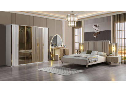 Moderne 6-delt sengesæt med natborde