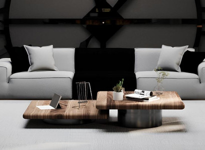 Sofa med 2 lænestole til en elegant stue