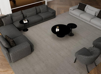 Elegant hjørnesofa med 2 stole, der forener harmoni og komfort