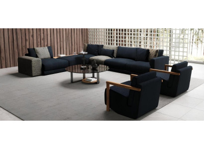 Elegant hjørnesofa med lænestol, spektakulær og komfortabel