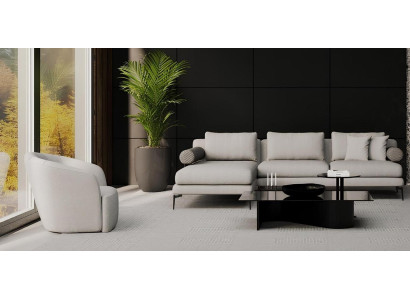 Hjørnesofa med lænestol til en komfortabel stue