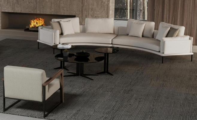 Sofa med lænestol til stuen Æstetik af komfort i hver linje