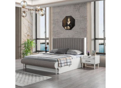 Elegant 3-delt møbelensemble med seng + 2 natborde