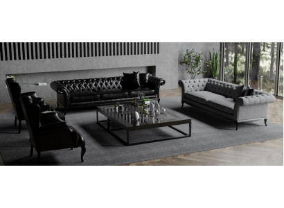 Sofamøbel sæt 2x sofa med moderne og elegant design