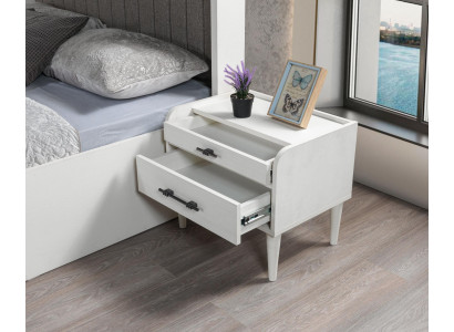 Moderne kompakt hvid natbord