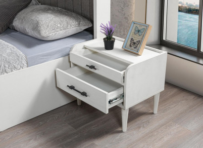 Moderne kompakt hvid natbord