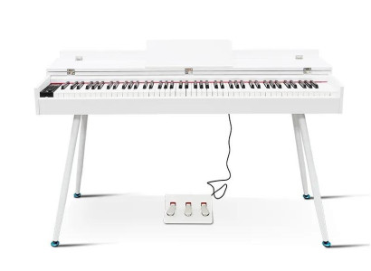 Skinnende hvidt digitalt klaver Skinnende hvidt digitalt klaver