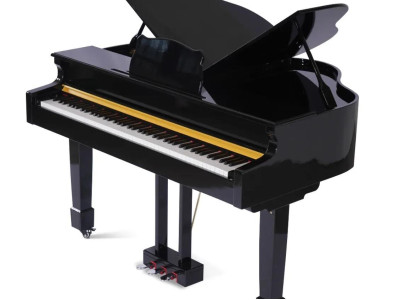 Sort digital klaver med blank finish Sort digital klaver med blank finish