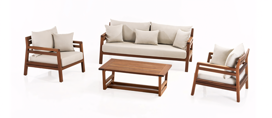 Møbelensemble til haven, der forener skønhed og komfort i hver krog af haven