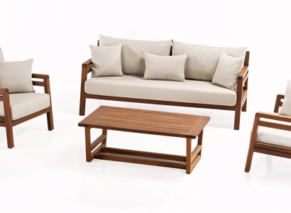 Møbelensemble til haven, der forener skønhed og komfort i hver krog af haven