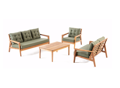 Møbelensemble til haven i en stil, der harmonerer med naturen