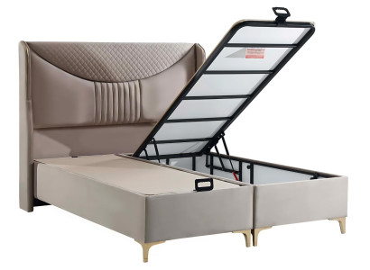 En seng med madras i moderne stil vil dekorere ethvert værelse.