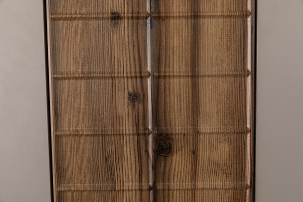 Schlafzimmer Moderne Garnitur Textil Doppelbett Holz Kleiderschrank 4tlg