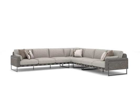 Modern Polster Sofa L-Form Textil Wohnzimmer Einrichtung Luxus Design Sitzer