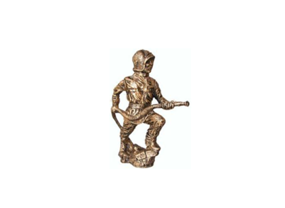 Skulptur Feuerwehrmann Feuerwehr Antik-Stil Figur Moderne Kunst Löschung 25 cm