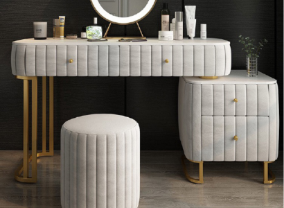 Schminktisch Spiegel Hocker Komplett Kommode Schlafzimmer Luxusmöbel