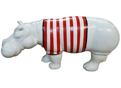 Figuren echte handarbeit Moderne Dekoration Abstrakte Figur Nilpferd 100cm Neu