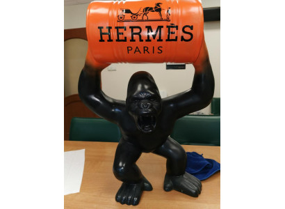 Statuen Dekoration Deko Gorilla Garten Neu Designer Figur Statue Moderne Figuren