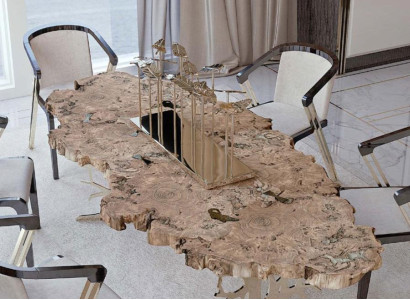 Echtholz Tisch Design Tische Holz Esszimmer Wohnzimmer klassisches Esszimmer neu