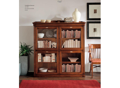 Bücherregal Vitrine Vitrinenschrank Klassischer Schrank Bücherschrank Holz Regal
