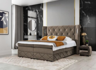 2x Nachttische Schlafzimmer Komplett 3tlg Luxus Bett Modern Einrichtung Holz