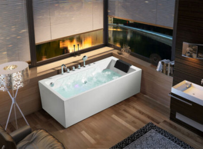 Whirlpool Badewanne Spa Wannen LED-Beleuchtung Massagedüsen Sprudel