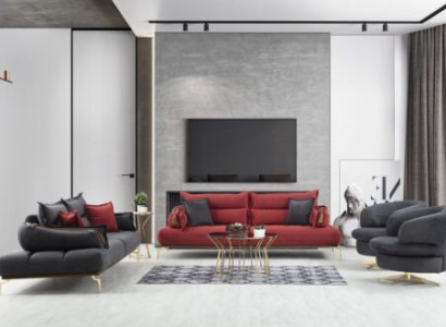 Designer Sofagarnitur 3+3+1+1 Sitzer Perfekte Wohnzimmer Set von 4tlg neu