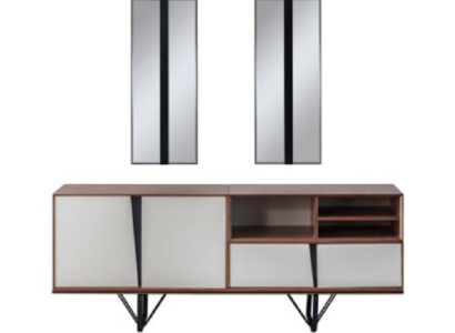 Schrank Sideboard Kommode Holzschrank Anrichte Beige Holz Esszimmer