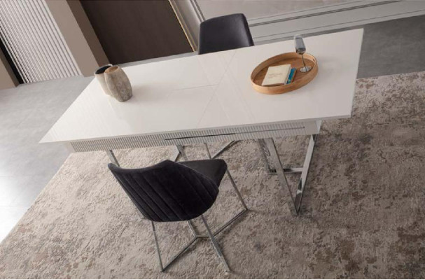 Moderne Esszimmertisch Esstisch Tisch Esszimmer Ausziehbar Holz Weiß