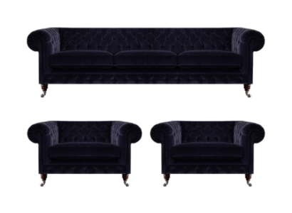 Luxus Sofagarnitur Wohnzimmer 3tlg Set Einrichtung Polstermöbel Chesterfield
