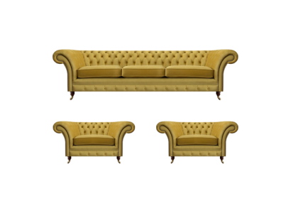 Gelb Sofagarnitur Wohnzimmer Komplett 3tlg Sofas Textil Sessel Neu Chesterfield