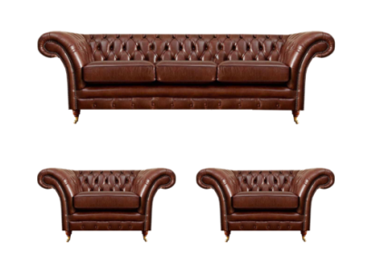 Leder Sofas Couch Polster Garnitur Sofagarnitur Moderne Couchen Chesterfield