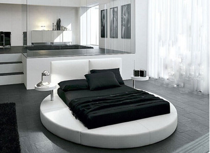 Rundes Bett Rund Design Betten Leder Doppel Hotel Gestell Luxus Schlaf